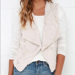 Jack by B.B. Dakota Cream Faux Fur Vest